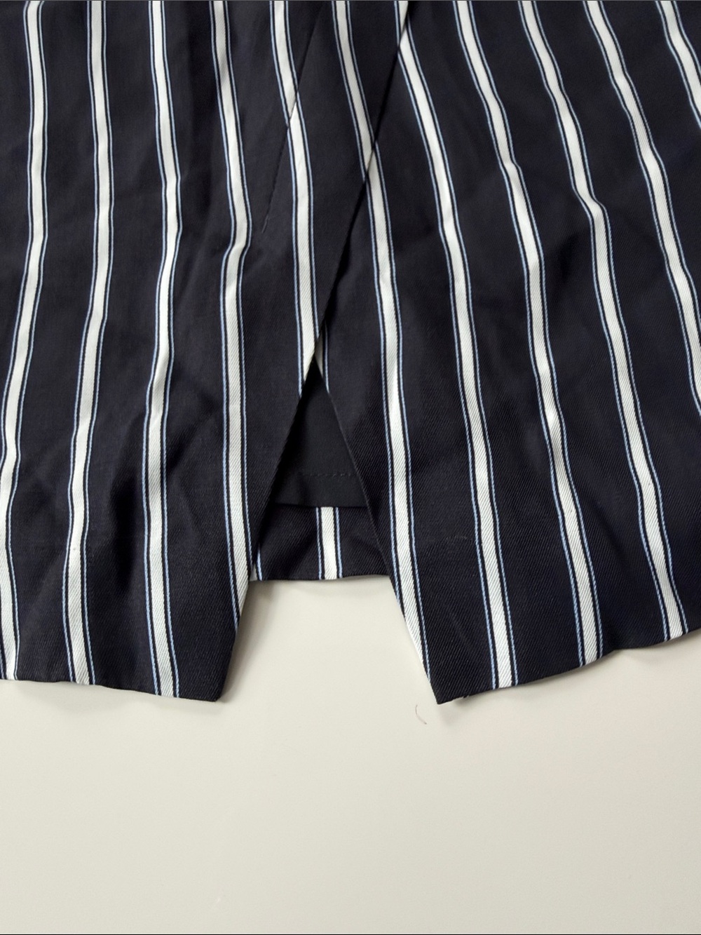 LOFT Navy and Light Blue Striped Pencil Skirt - Picture 3 of 7